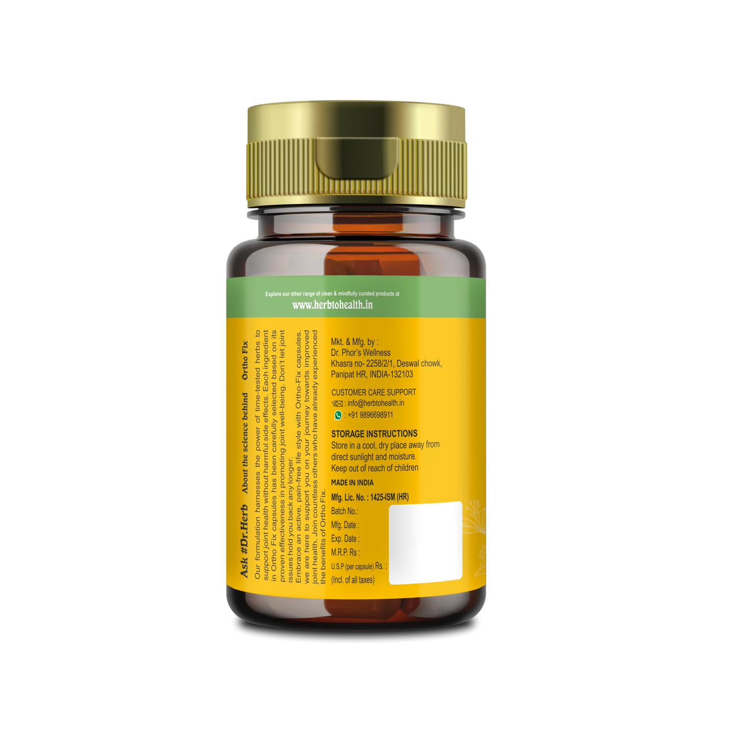 Herb to Health Ortho Fix For Joint Health, 60 Capsule