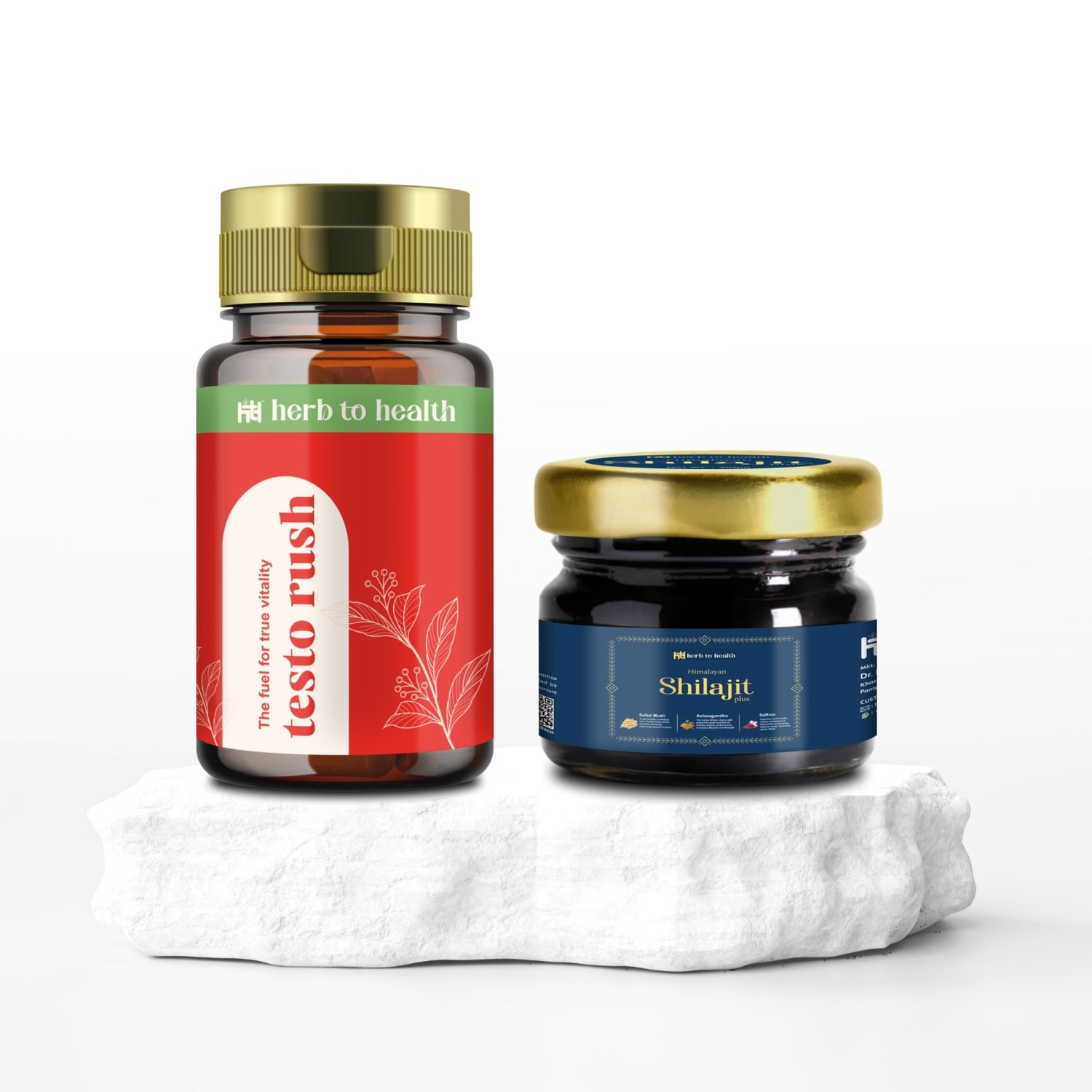 Testo Rush + Himalayan Shilajit Plus Resin Combo