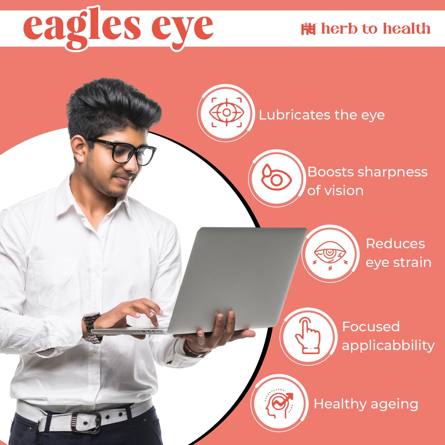 Herb to Health Eagles Eye For Overall Eye Health, 60 Capsules