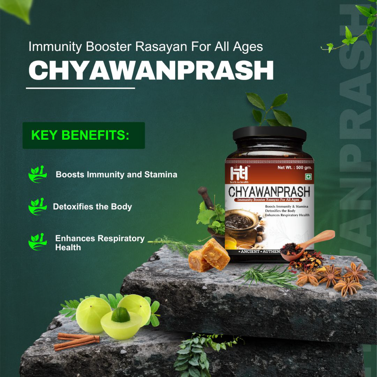 Herb To Health Chyawanprash - Immunity Booster Rasayan For All Ages